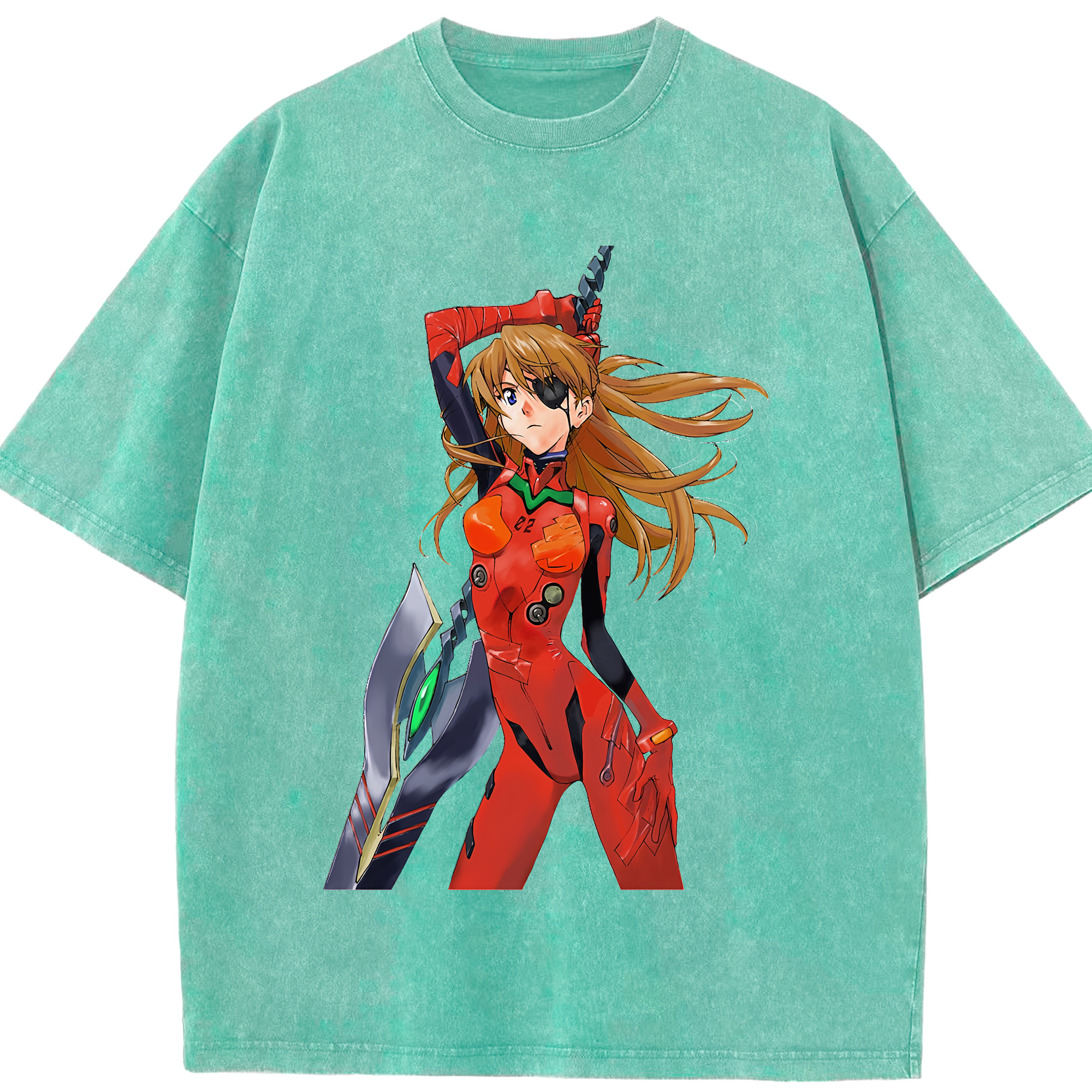 （画像用） EVA 新世紀エヴァンゲリオン 綿100% ヴィンテージ風 半袖Tシャツ（フロントプリント）